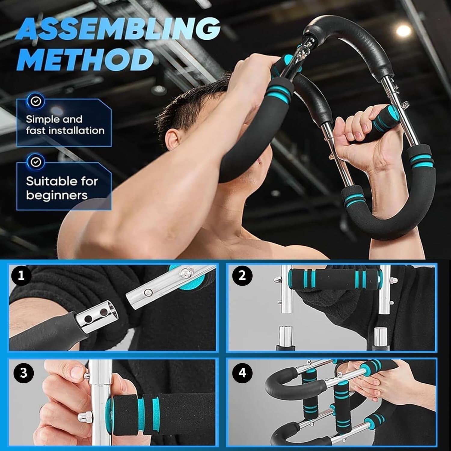 Saker Twister Arm Trainer, Powertwist Arm Trainer, Adjustable Forearm Strengthen